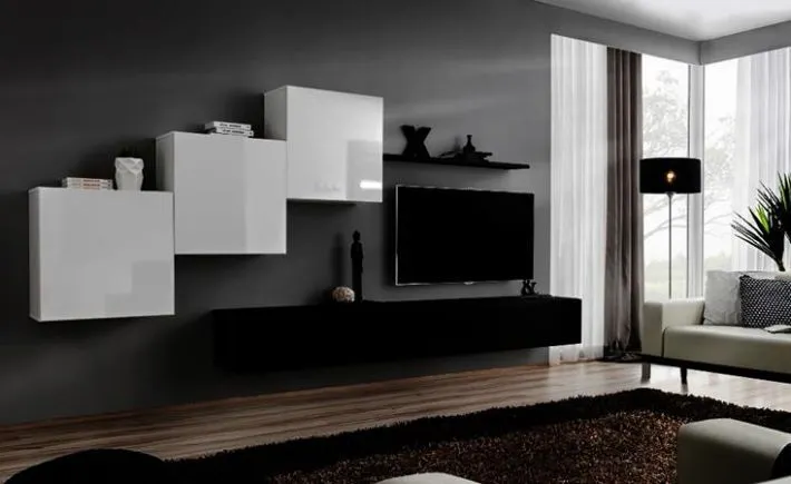 Meblościanka SWITCH X z szafką RTV i trzema szafkami | MIRAT. w stylu kolekcja SWITCH