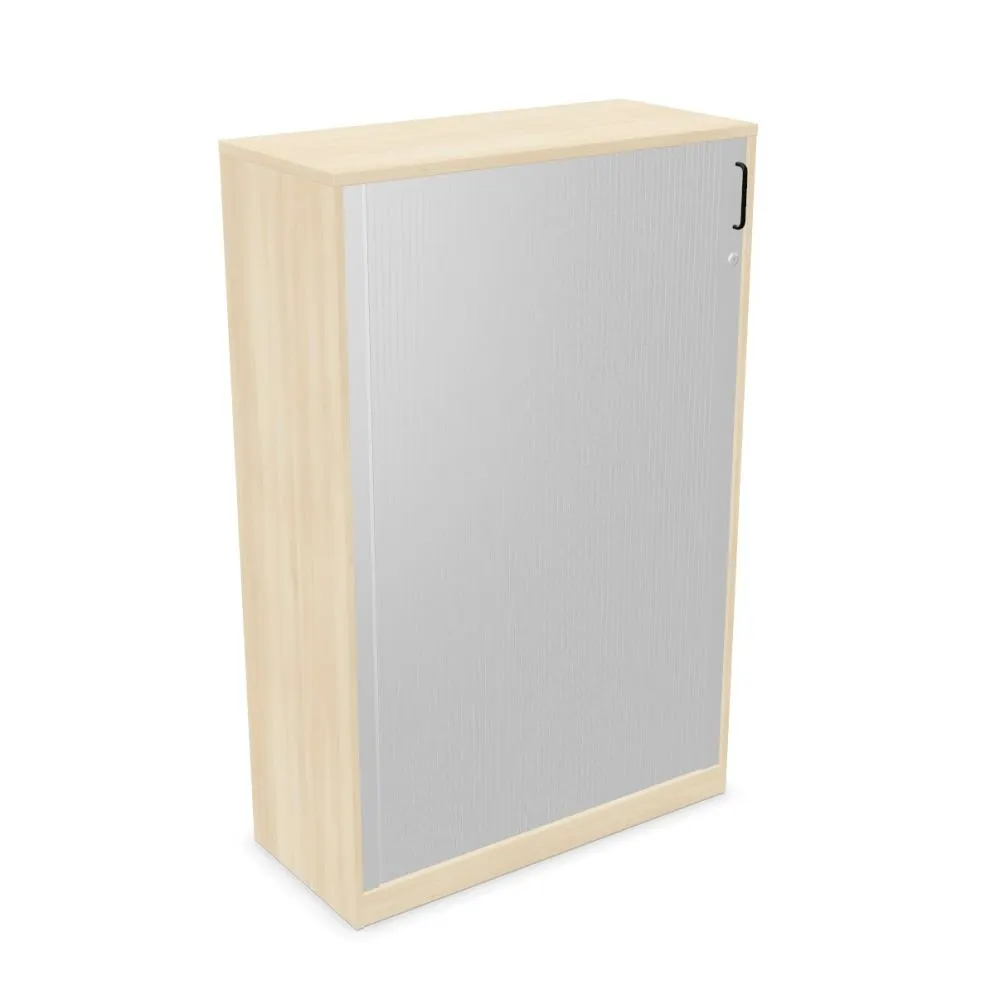 Szafka biurowa żaluzjowa EASY SPACE CABINET HRT 4-OH 100cm akacjowa zamykana I sklep meblowy MIRAT.