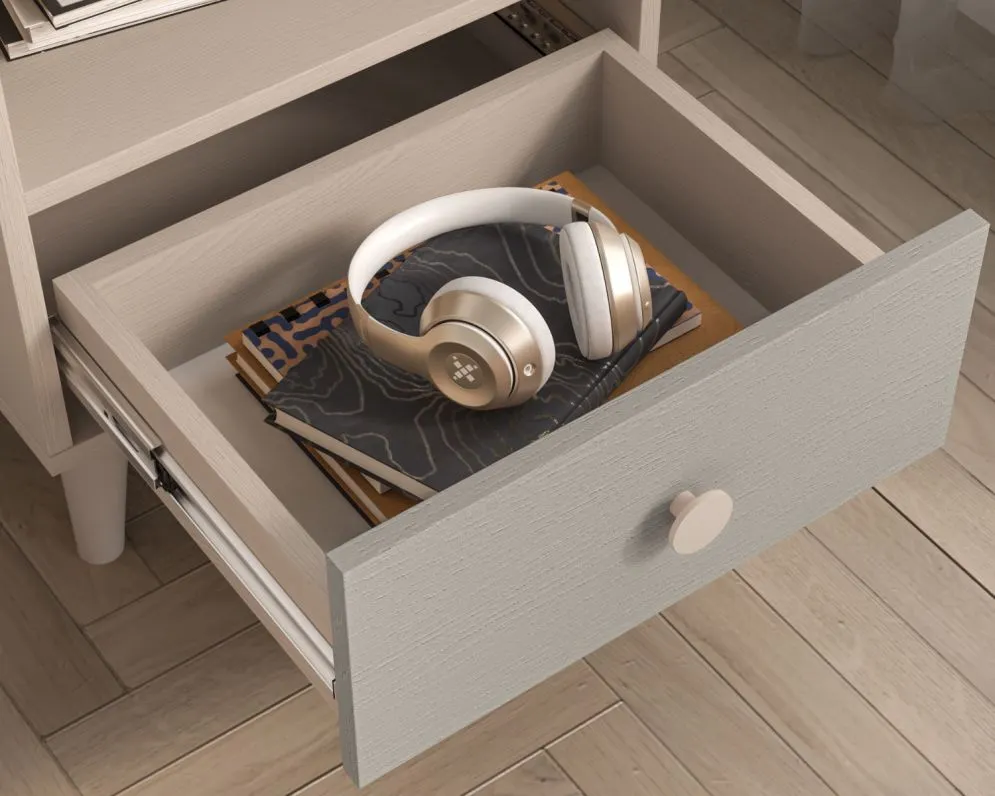 Szafka nocna dziecięca MEVEL szara I sklep meblowy MIRAT. styl PASTELE kolekcja MEVEL