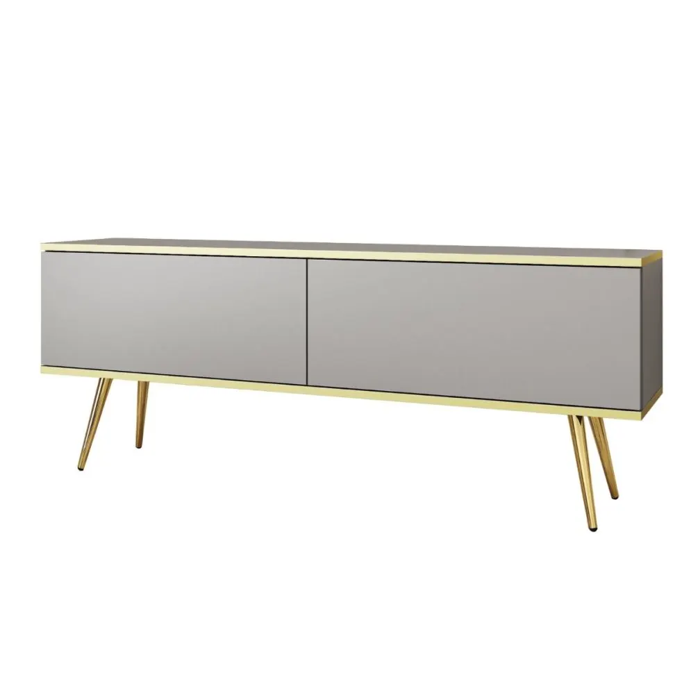 Szafka RTV KARL 135cm wisząca/stojąca szary mat push to open I sklep meblowy MIRAT. styl GLAMOUR