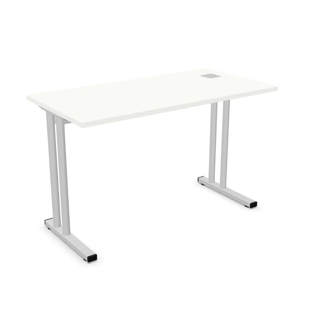 Biurko EASY SPACE C-LEG RC 120x60cm białe proste I sklep meblowy MIRAT.