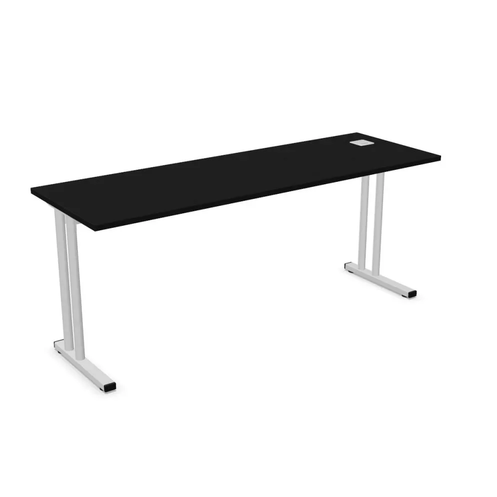 Biurko EASY SPACE C-LEG RC 180x60cm czarne grafitowe szerokie I sklep meblowy MIRAT.