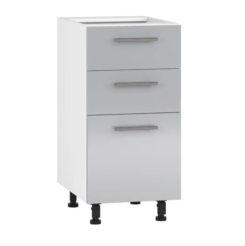 Szafka kuchenna stojąca 40 VENTO D3S-40/82 szary połysk na regulowanych stopkach I sklep meblowy MIRAT.  kolekcja VENTO