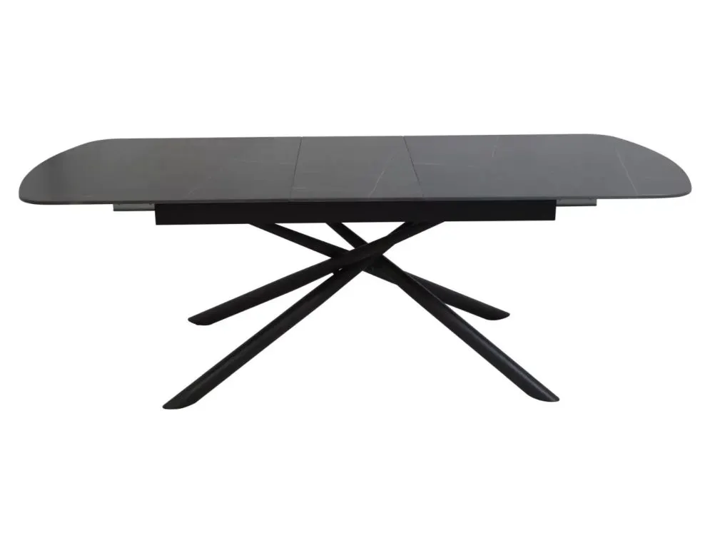 Duży stół ceramiczny Vector 180(220)x90 cm czarny | MIRAT styl LOFT