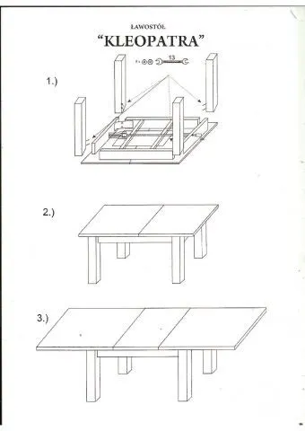 instrukcja montażu ławy Kleopatra
