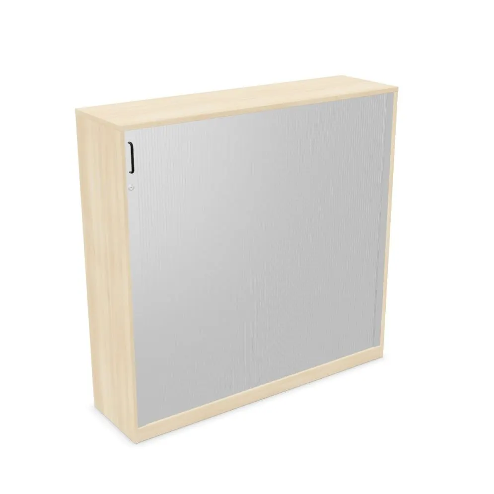 Szafka biurowa żaluzjowa EASY SPACE CABINET HRT 4-OH 160cm akacjowa zamykana I sklep meblowy MIRAT.