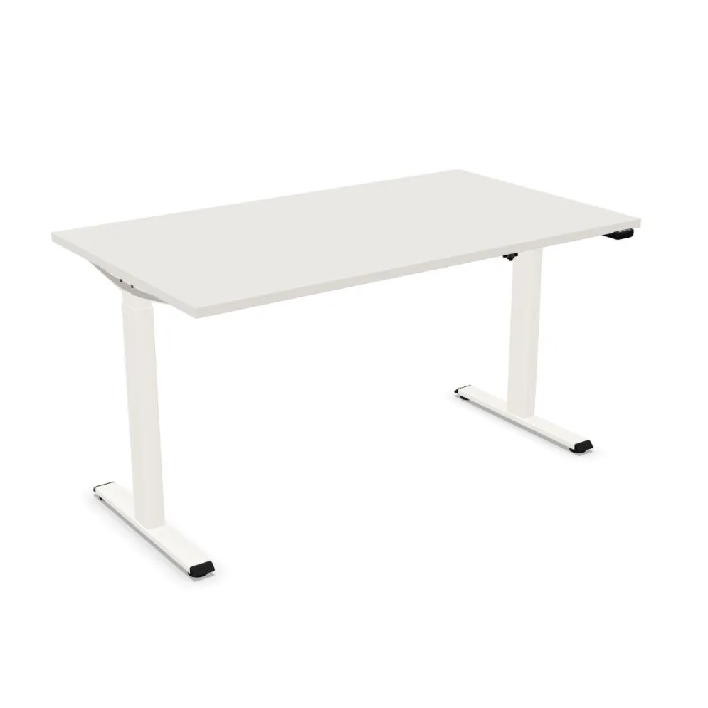 Biurko eCOMO 140x70cm platinum z regulacją do biura I sklep meblowy MIRAT.