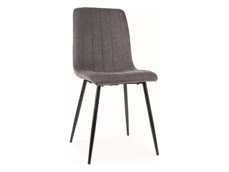 Nowoczesne krzesło tapicerowane Alan Brego ciemno szare w stylu loft | MIRAT styl LOFT