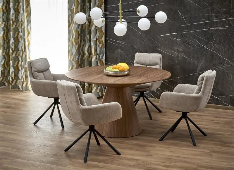 Stół okrągły HENDERSON 136x136 orzech I sklep meblowy MIRAT. styl LOFT