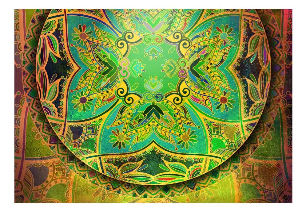 Fototapeta - Mandala  Szmaragdowy fantazja-2