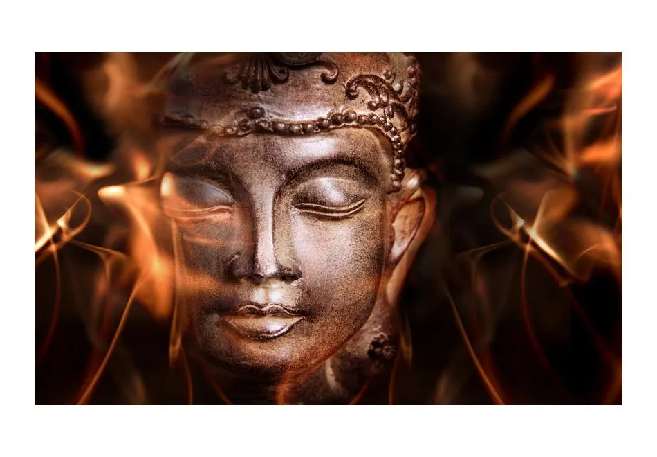 Fototapeta - Buddha. Fire of meditation.-2