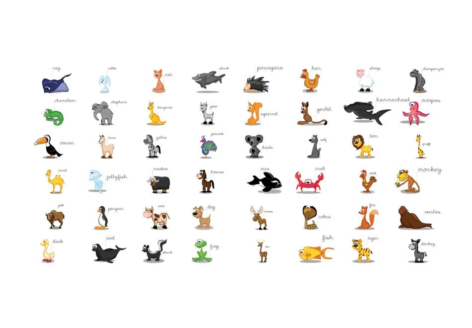 Fototapeta XXL - Learning by playing (animals)-2