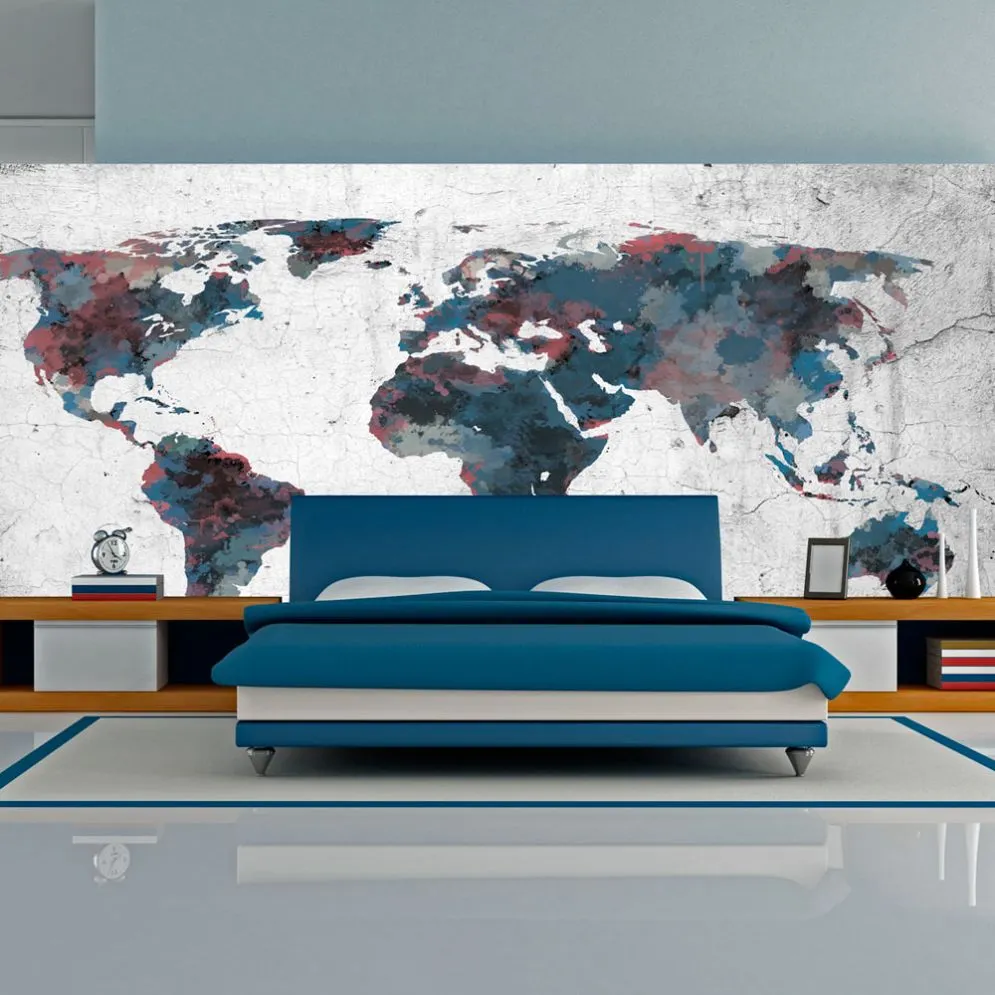 Fototapeta XXL - World map on the wall-1