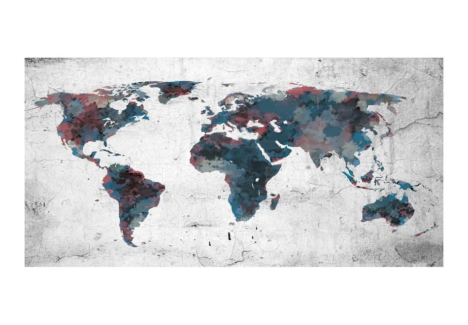 Fototapeta XXL - World map on the wall-2