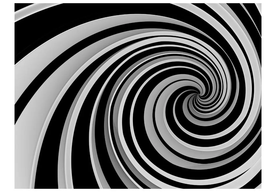 Fototapeta - Black and white swirl-2
