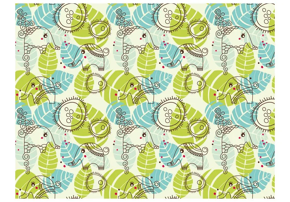 Fototapeta - słonie (dla dzieci)-2