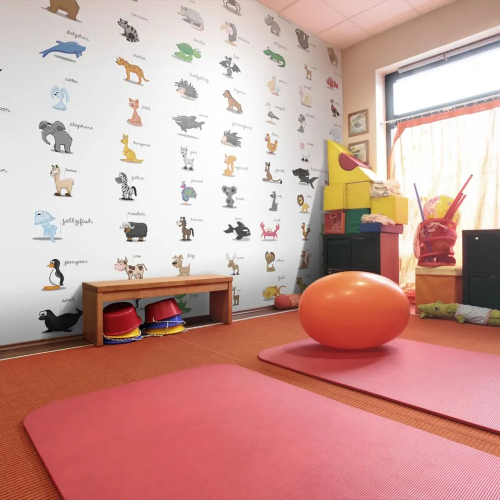 Fototapeta - Learning by playing (animals)-1