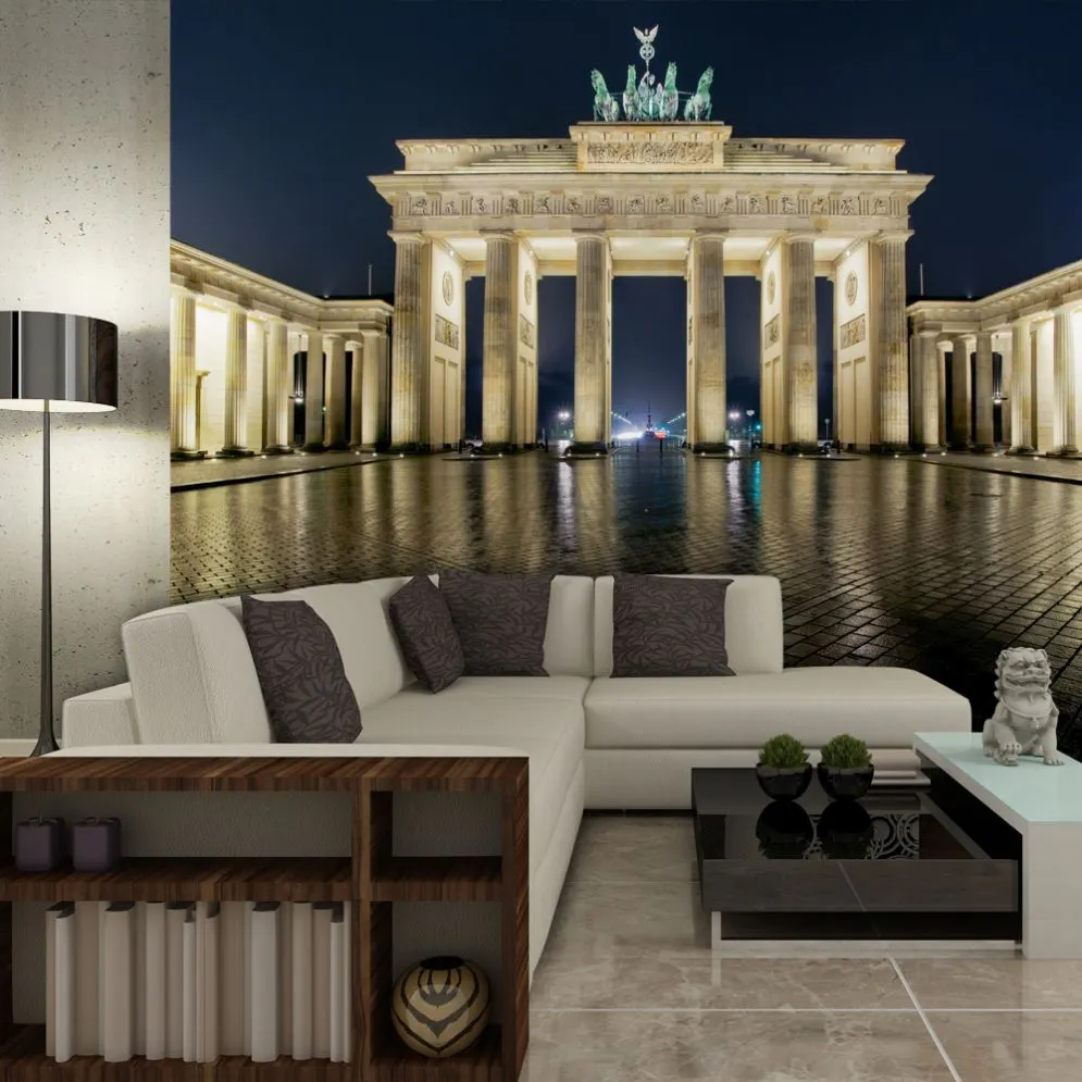 Fototapeta - Brama Brandenburska nocą-1