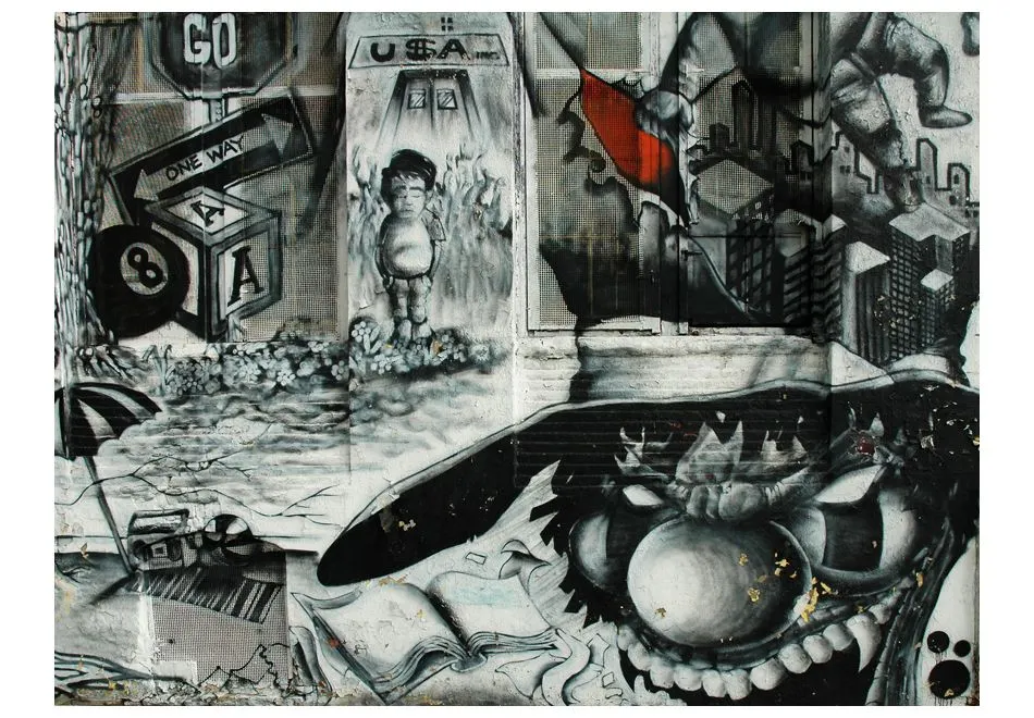 Fototapeta - Street art graffiti-2