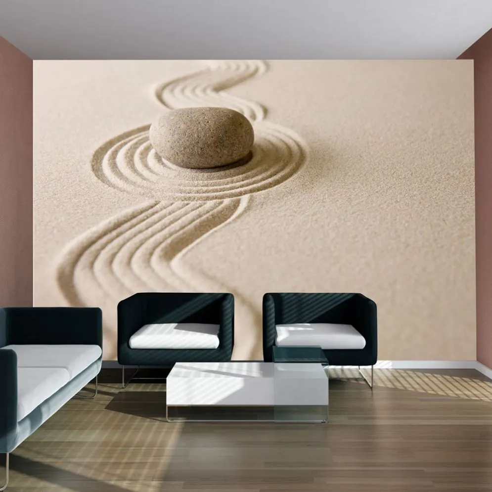 Fototapeta - Zen sand garden-1