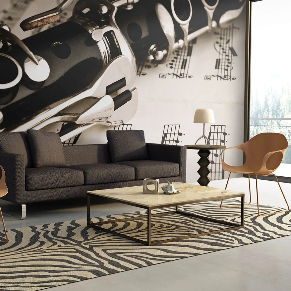 Fototapeta - Klarnet i nuty-1