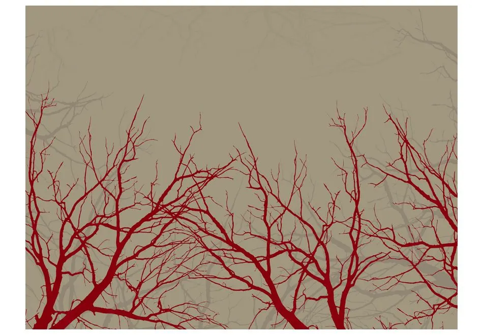 Fototapeta - Red-hot branches-2