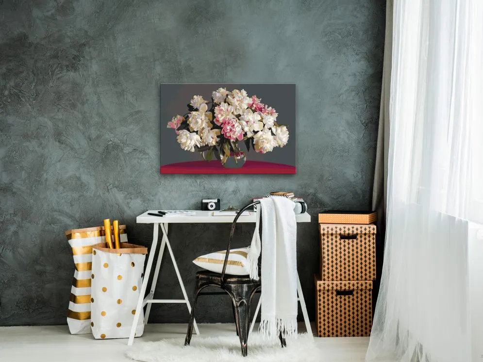 Obraz do samodzielnego malowania - Białe kwiaty w wazonie | MIRAT. w stylu  kolekcja