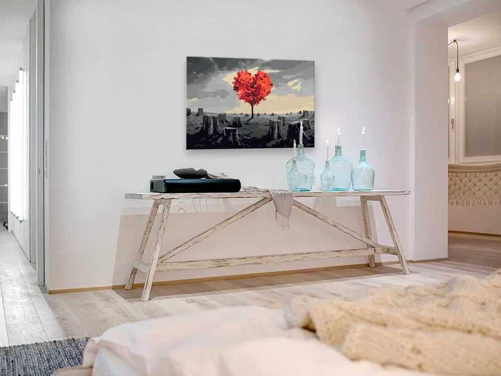 Obraz do samodzielnego malowania - Drzewo w kształcie serca | MIRAT. w stylu kolekcja