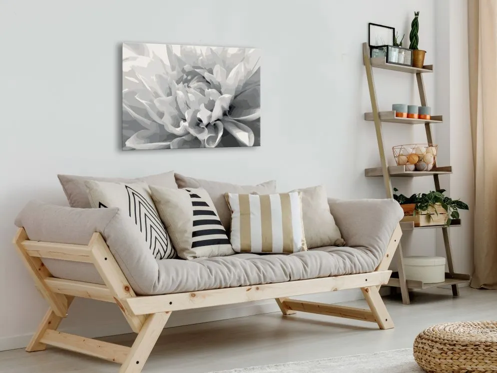 Obraz do samodzielnego malowania - Czarno-biały kwiat | MIRAT. w stylu  kolekcja