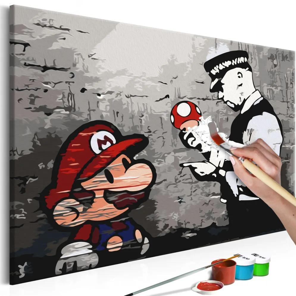 Obraz do samodzielnego malowania - Mario (Banksy)-1