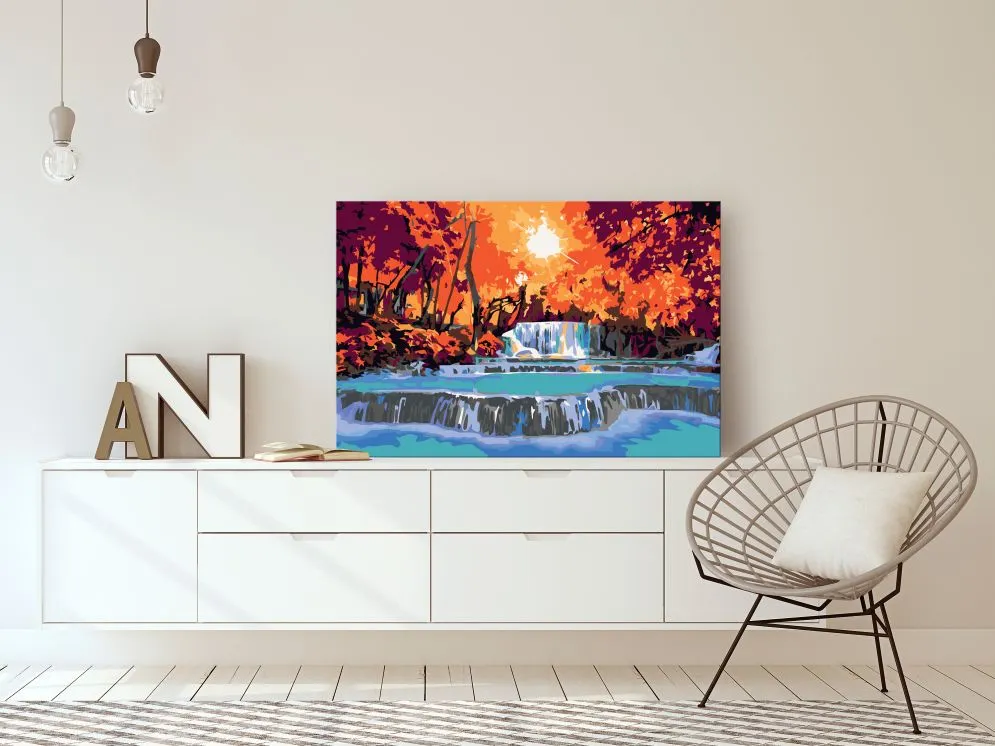 Obraz do samodzielnego malowania - Kaskada | MIRAT. w stylu kolekcja