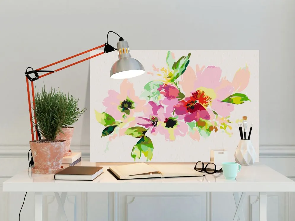 Obraz do samodzielnego malowania - Kolorowe kwiatki | MIRAT. w stylu  kolekcja