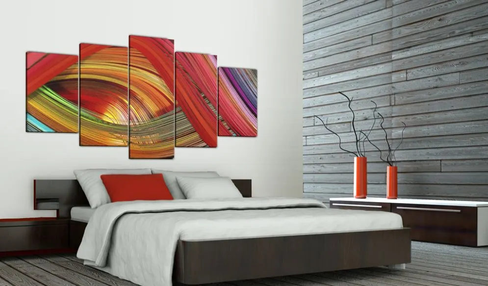 Obraz - Abstrakcja w kolorowe paseczki-2