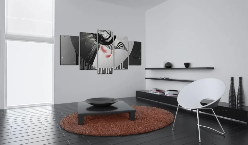 Obraz - Metal z akcentem czerwieni-2