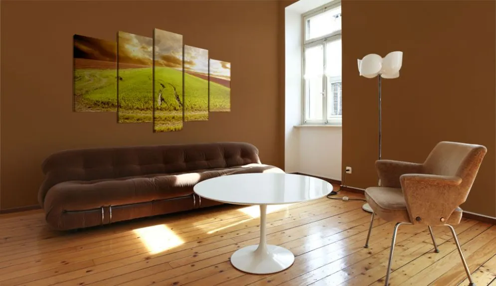 Obraz - Ślady kół na polu-2