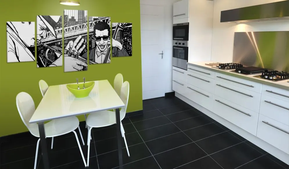 Obraz - Koncert jazzowy na tle nowojorskich wieżowców - 5 częsci-2