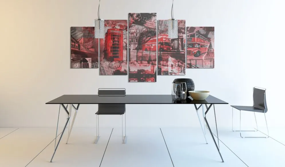 Obraz - Londyński kolaż - 5 części-2