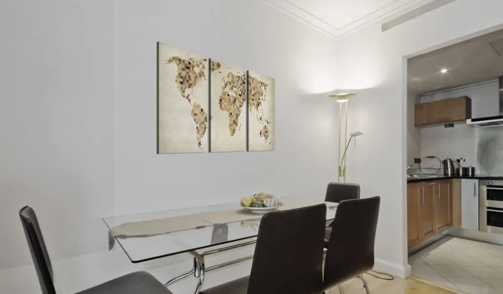 Obraz - Mapa świata - kwadraty-2