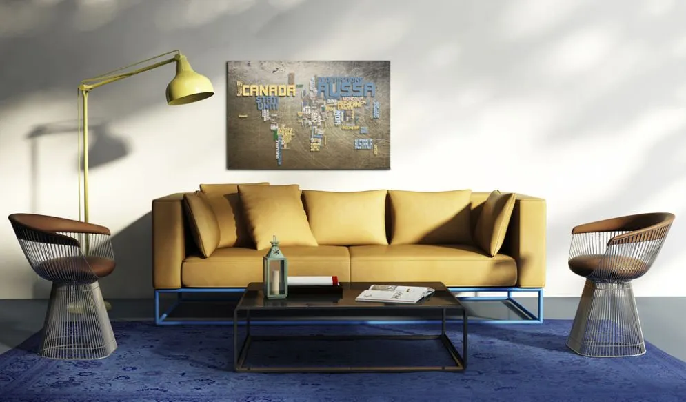 Obraz - Mapa świata (Język włoski)-2