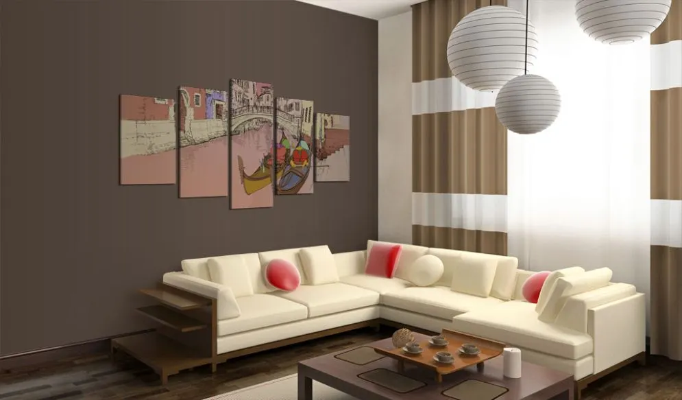 Obraz - Romantic gondolas - 5 pieces-2