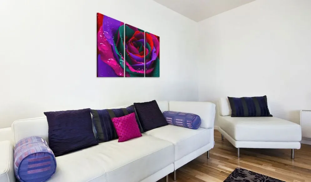 Obraz - Tęczowa róża-2