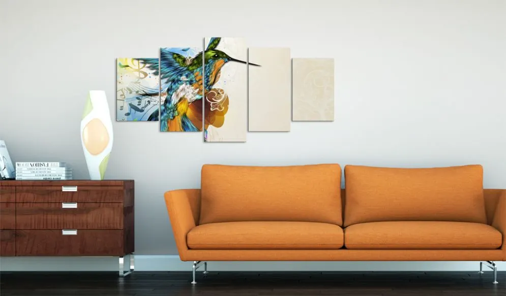 Obraz - Bird's music - 5 pieces-2