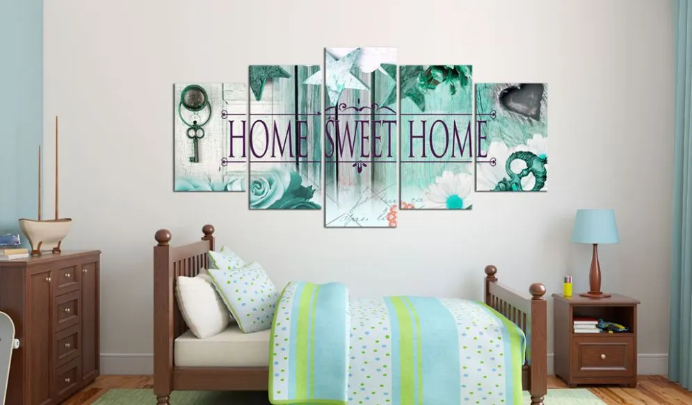 Obraz - Klucz na szmaragdowym tle-2