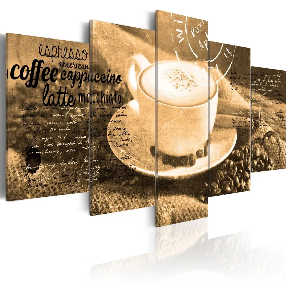 Obraz - Coffe, Espresso, Cappuccino, Latte machiato ... - sepia-1