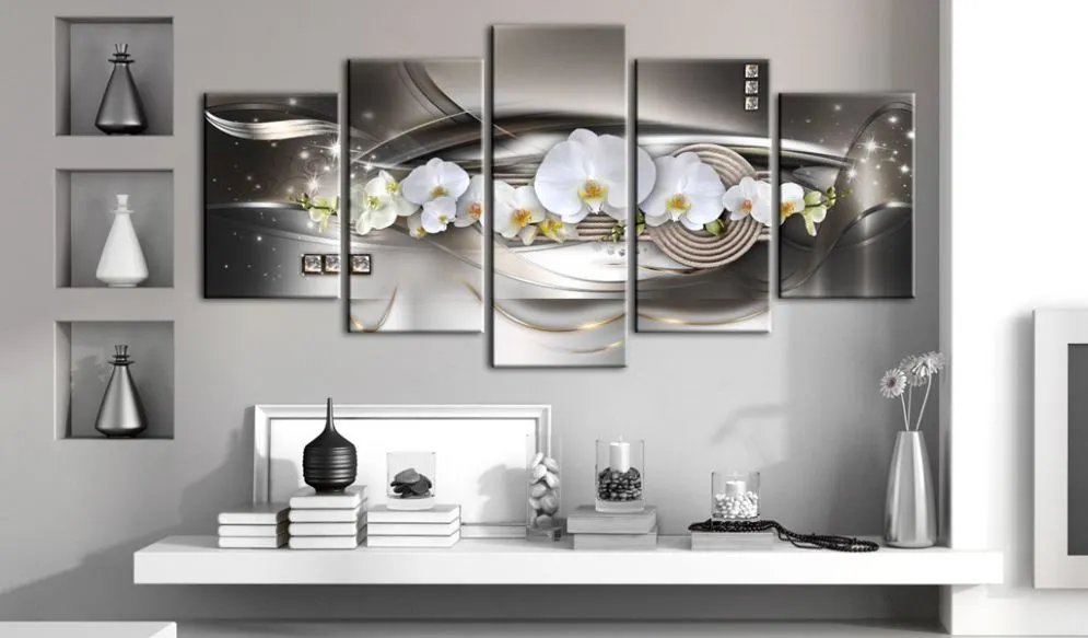 Obraz - Stalowe orchidee-2
