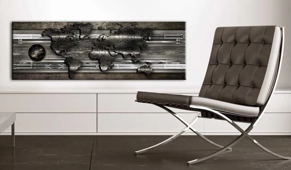 Obraz - Metalowa mapa-2