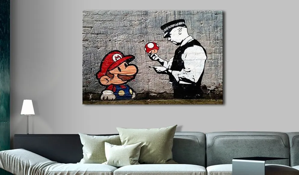 Obraz - Mario and Cop by Banksy-2