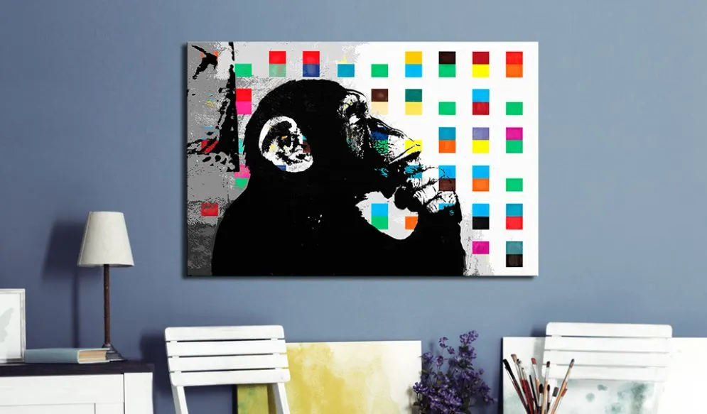 Obraz - Banksy The Thinker Monkey-2