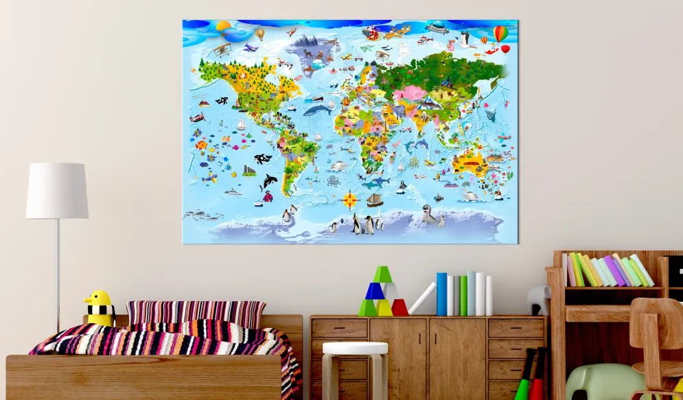 Obraz - Mapa dla dzieci  Kolorowe podróże-2