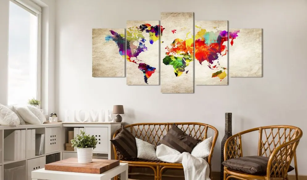 Obraz - Mapa świata  Abstrakcyjna fantazja-2